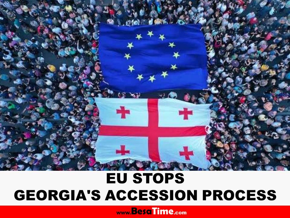 EU STOPS GEORGIA'S ACCESSION PROCESS